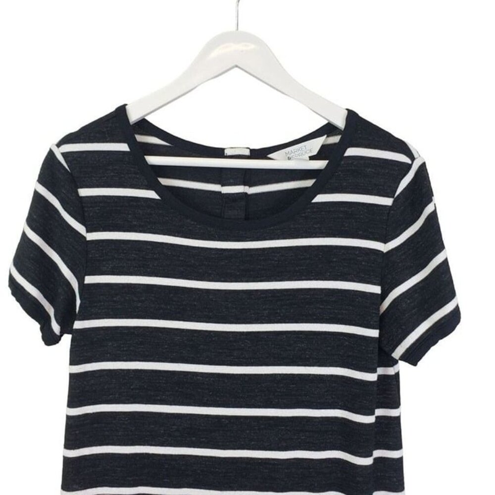 OLD Market & Spruce Britta Striped T-Shirt Mini Dress - Picture 2 of 3